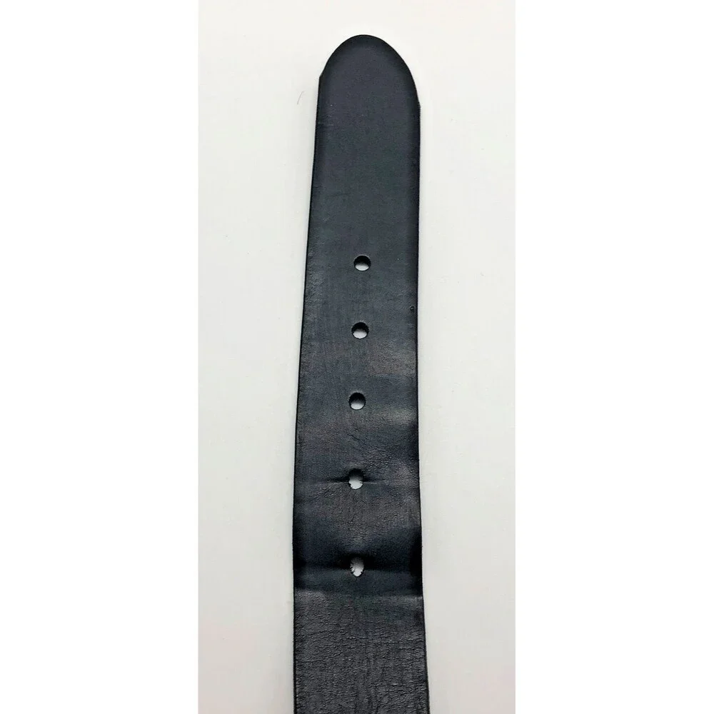 WK by W Kleinberg Mens Leather Belt Black Size 38 Italy